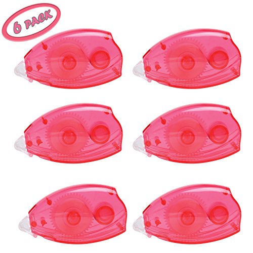 Glue Tape, Double Sided Permanent Adhesive Tape Glue - .33 X 33 Ft Length - Perfect for Photo Books, Memory Albums, Scrapbooking, Crafting and More - 6-Pack