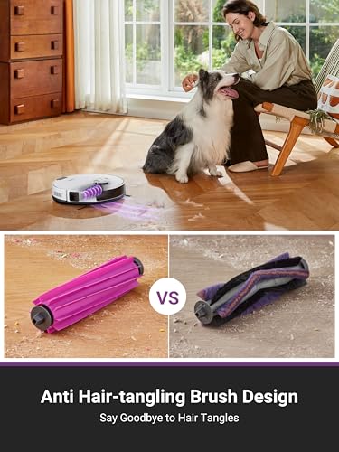 Eureka E20 Plus Robot Vacuum Cleaner with Bagless Self Emptying Station, 8000Pa Robotic Vacuum and Mop, 45 Day Hands-Free Cleaning, Anti Hair-Tangling, AI 3D Obstacle Avoidance, Lift Mop for Carpets - Image 7