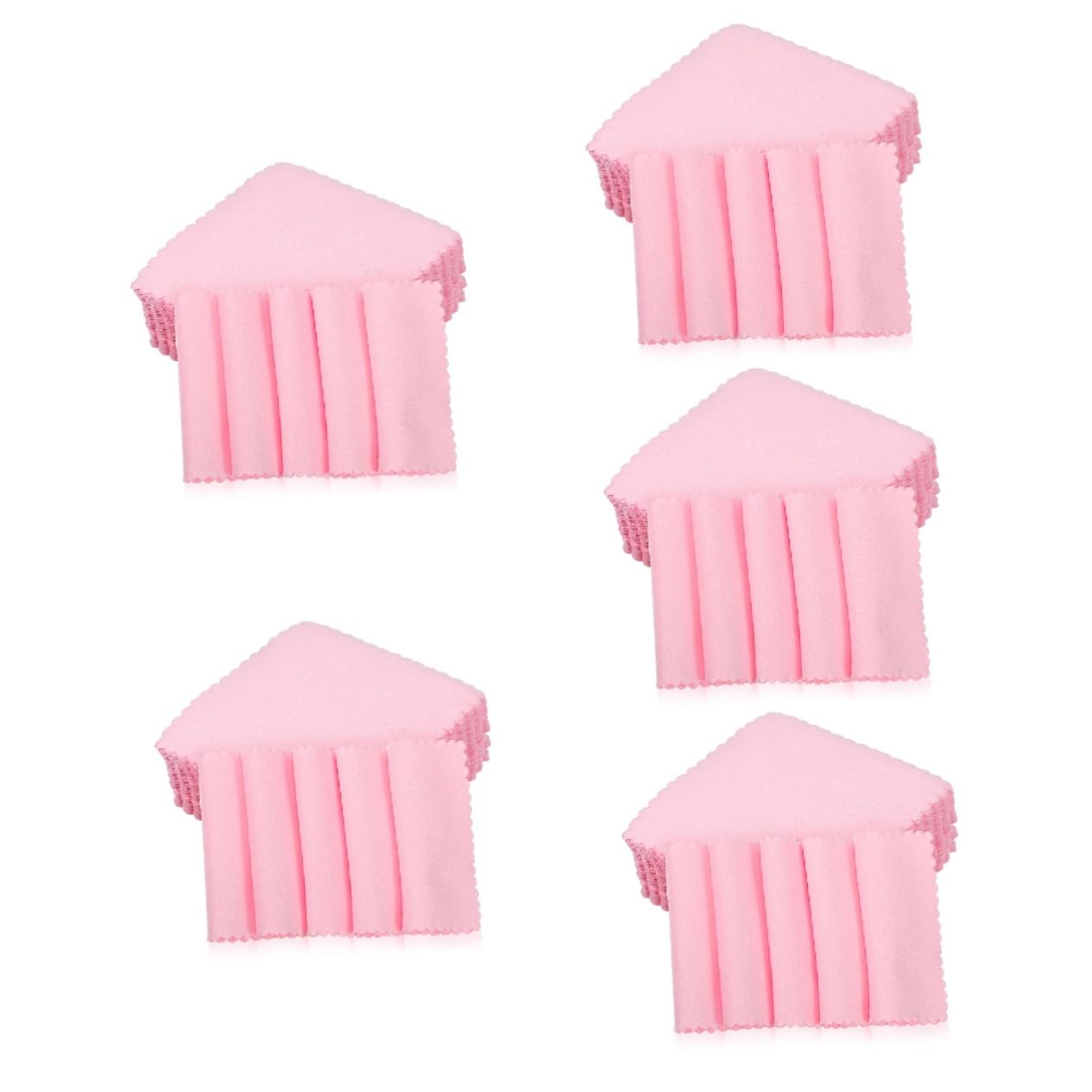 OSALADI 5 Set Panno Argentato Panni in Microfibra Panno per Occhiali Detergente per Occhiali Panno Lucidante per Gioielli Salviette Detergenti per Gioielli Fibra Superfine Rosa 100 Pezzi*5