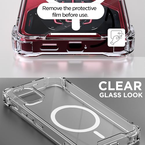 Image of Pikkme Back Cover for Infinix GT 50 Pro 5G Mag-Safe Shockproof PC + TPU | Protective Case Magnetic Support | Bumper Case (Transparent Mag-Safe)