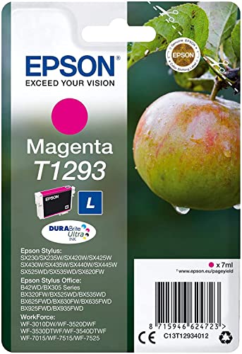 Epson Original T1293 Apfel Tinte (SX420W BX320FW SX620FW BX/SX525WD BX625FWD BX305FW B42WD BX925FWD BX635FWD BX535WD SX435/440W BX630FW SX235W WF7015 7515 7525 3010 3520 3540) magenta