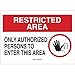 Brady 95476, Security Area Sign, (Pack of 20 pcs)