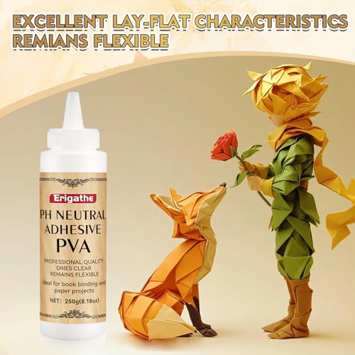 image for Erigathe 8.18oz Book Glue,Neutral PH PVA Adhesive, Acid-Free, All-Purp