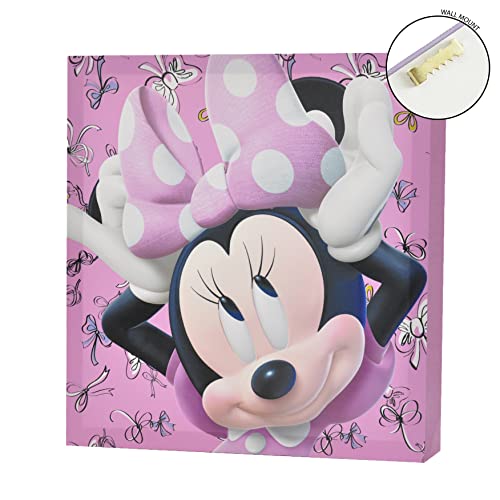 Idea Nuova Disney Minnie Mouse 4 Piece Canvas Wall Art, Children's Home Décor,12-1/4"L X 12-1/4"W X 1-1/2"H,Nk318680 #TOP2