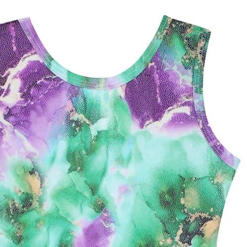 Image of HOZIY Gymnastics Leotards for Girls with Shorts Toddlers Biketards Rainbow Unicorn Dinosaur Mermaid Leopard Flower Galaxy