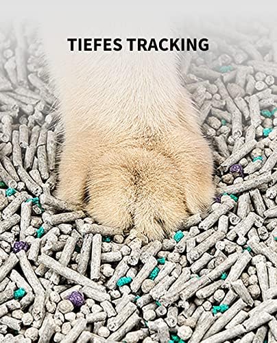 PETKIT 5 in 1 Gemischtes Katzenstreu, Spülbar, Geruchsfrei, Aktivkohle, Extrem Saugfähig und Schnell Trocknend Tofu-Katzenstreu(Vier Taschen)
