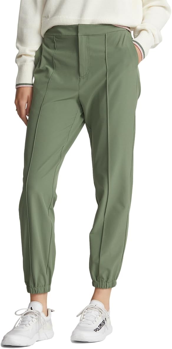 RLX Ralph Lauren Golf Women's 4 Way Stretch Tissue Weight Jogger Pants Large L Green