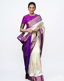 SUPRO LIFESTYLE Women's Litchi Silk Saree With Unstitched Blouse Material