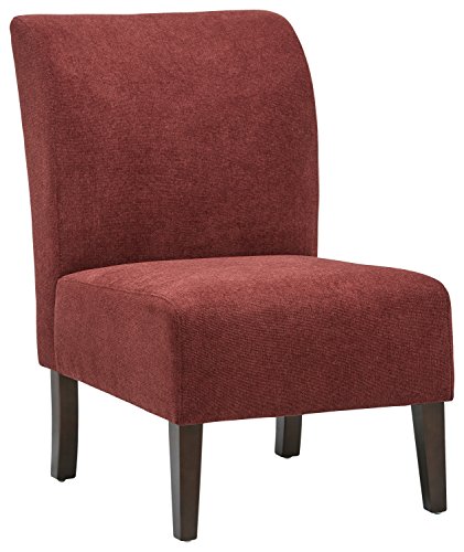 Stone & Beam Lummi Modern Armless Slipper Accent Chair, 21.6"W, Chianti