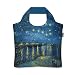 Produktbild ecozz Starry Night Over The Rhône - Vincent Van Gogh, rPET, Oeko-TEX, faltbar, Einkaufstasche mit Reißverschluss, Wiederverwendbar, Tragetasche, Strandtasche, Umweltfreundlich, Einkaufsbeutel,
