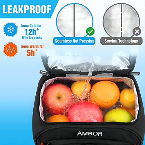 Cooler Backpack With 5 Ice Packs, 54 Cans Insulated Cooler Bag, Large Capacity Lunch Backpack With Double Decks, Soft Lightweight Leakproof Cooler Backpack For Men Women Work/Hiking/Camping #TOP1