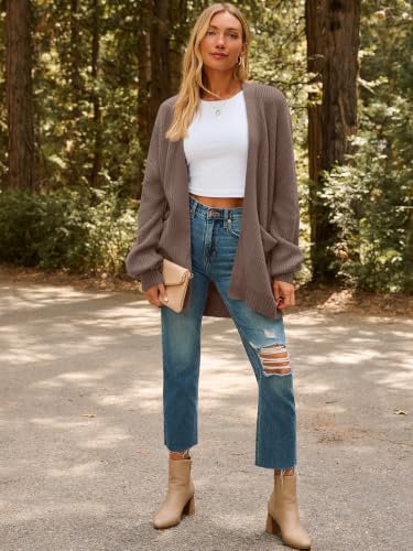 Image of LILLUSORY Womens Oversized Cardigans Soft Knit Cardigan Sweater with Pockets