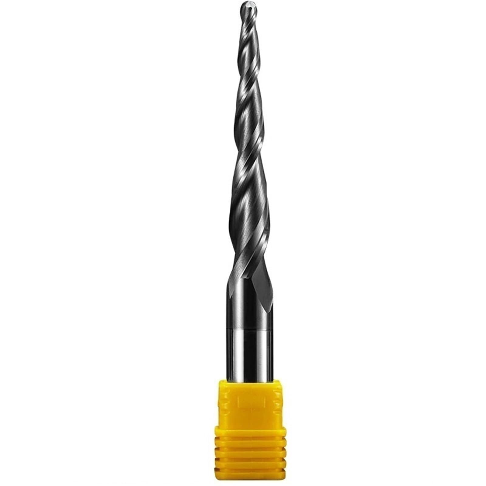 Zestaw wierteł z węglika spiekanego, 1 szt. Stożkowe frezy trzpieniowe kulkowe 3.175/4/6/8mm trzpień drewniany metalowy frez spiralny(R0.5X20.5X4DX50L)