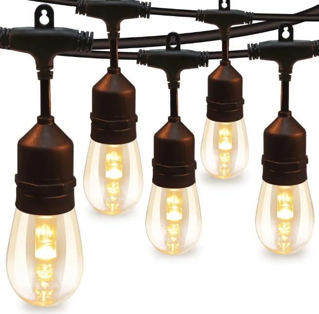 Generic Outdoor String Light 10MTR (33FT). 4W Edson Bulbs 20Pcs Waterproof Outdoor String Light. Decor Your Garden, Home & Garage, SHY10M20H
