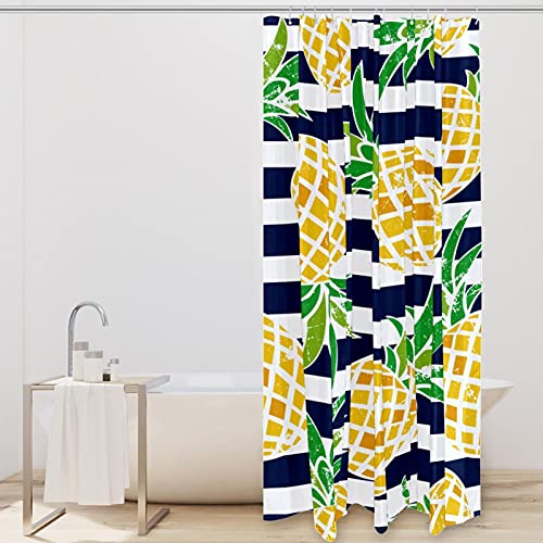 Rideau de douche ananas anti-éclaboussures 183 cm lavable et résistant - 3