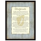 Footprints Wood Frame Plaque with Easel