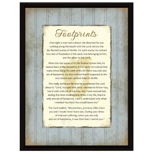 Dexsa Footprints Wood Frame Plaque with Easel