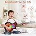 M SANMERSEN Electric Toy Guitars, 4 Strings Kids Electric Guitar for Kids, Toddler Guitar with Strap Light Up Musical Toys for 3 4 5 Year Old Boys Girls Gifts