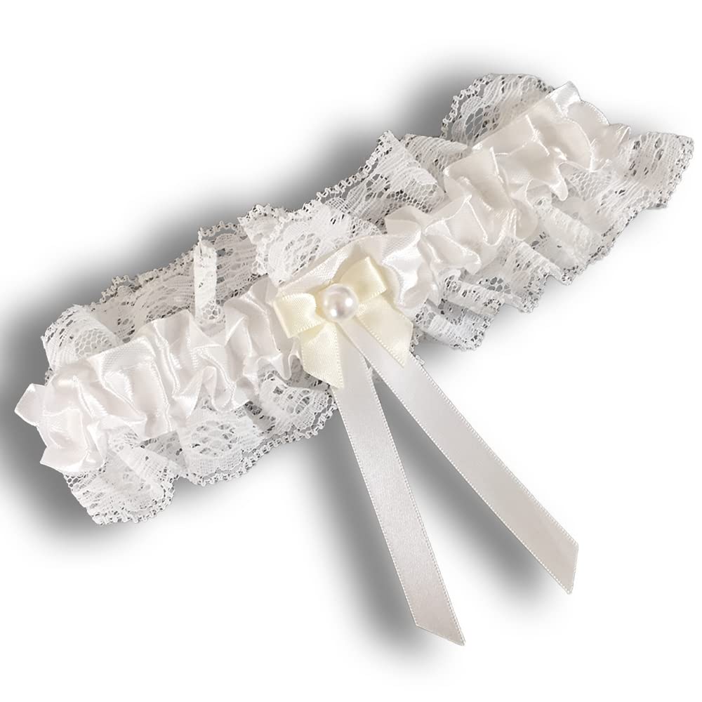 My Pretty Little Gifts Ivory & Gold Garter - Gift Boxed - Perfect Hen Party Or Wedding Gift For Bride To Be