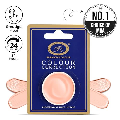 Image of FASHION COLOUR Colour Correction Professional Makeup Base | Full coverage Concealer | Face Makeup | Corrector For Under Eye Dark Circles, Acne & Blemishes | Matte Finish | (2W, 3.5gm)