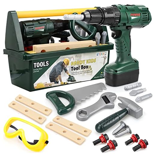 STEAM Life Kids Tool Set for Toddlers Toy Tools Toddler Tool Set Toddler Tool Box Kit for Kids Toy Hammer Toy Drill Set Kids Power Tools for Kids Play Tool Set for Boys Gifts for Boy Ages 3 4 5