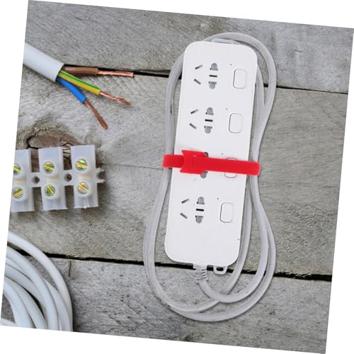 Didiseaon 100pcs Bridas para Cables Reutilizables Organizador de Cables para Escritorio y Electrodomésticos Gestión de Cables Resistente con Soporte Autoadhesivo para Carga y Cables de Computadora miniatura 6