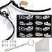 Eyeglasses Nose Pads, Anti-Slip Super Soft Air Chamber Silicone Screw-in 15mm Nose Pads for Glasses Eyeglasses Sunglasses 8 Pairs Eyeglass Repair Kit