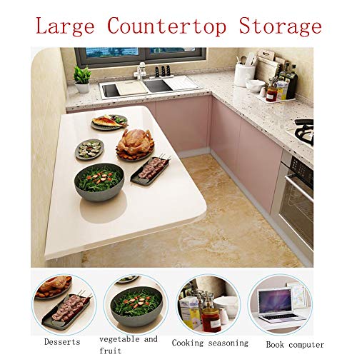 Table murale rabattable blanche de 60 kg max - Petit bureau flottant