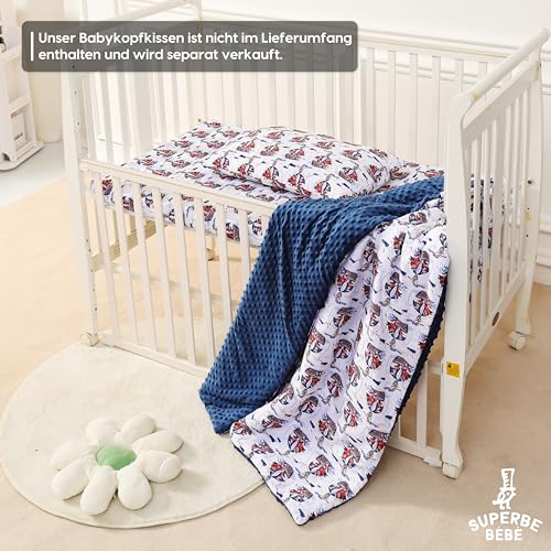 Babydecke - Kinderbettdecke - Baby Bettdecke Aus Weicher Oeko-tex Baumwolle - 75x100 - Kuscheldecke Kinder - Geburtsgeschenk Junge Mädchen… – Ansicht 6