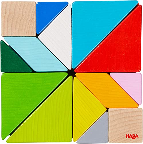 HABA 305778-3D-Legespiel Tangram-Würfel, Legespiel ab 2 Jahren, Made in Germany – Ansicht 4