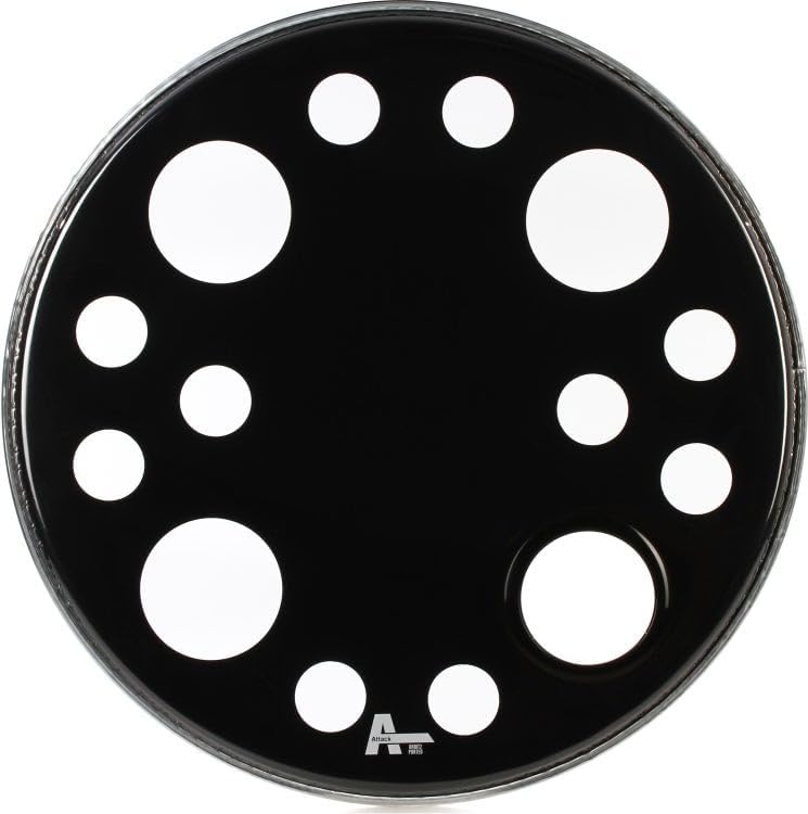 Attack Orbit Black Bass Drumhead - 22 inch - Resonant - Ported