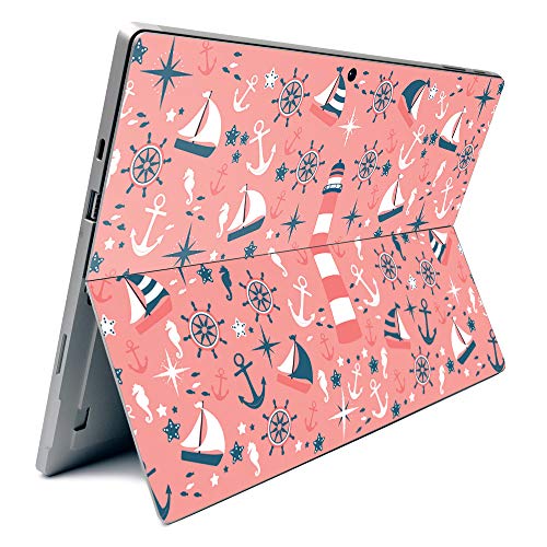 Image of MightySkins Carbon Fiber Skin for Microsoft Surface Pro 7 - Nautical Dream | Textured Carbon Fiber Finish | Easy to Apply, Remove, and Change Styles | Made in The USA