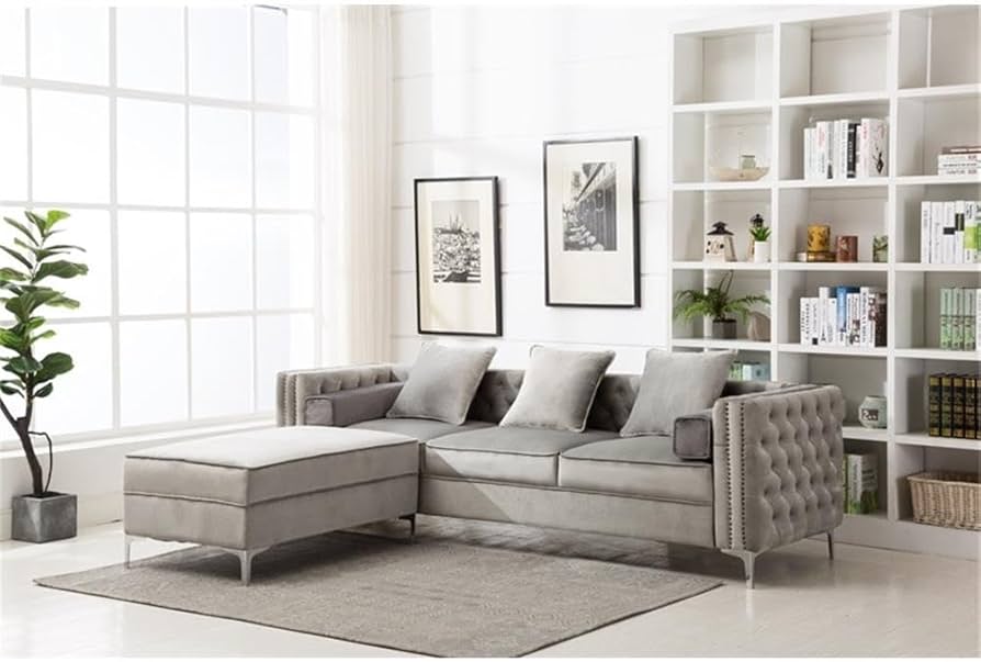 Amazon.com: Legend Vansen Velvet Sofa sectional for Living Room