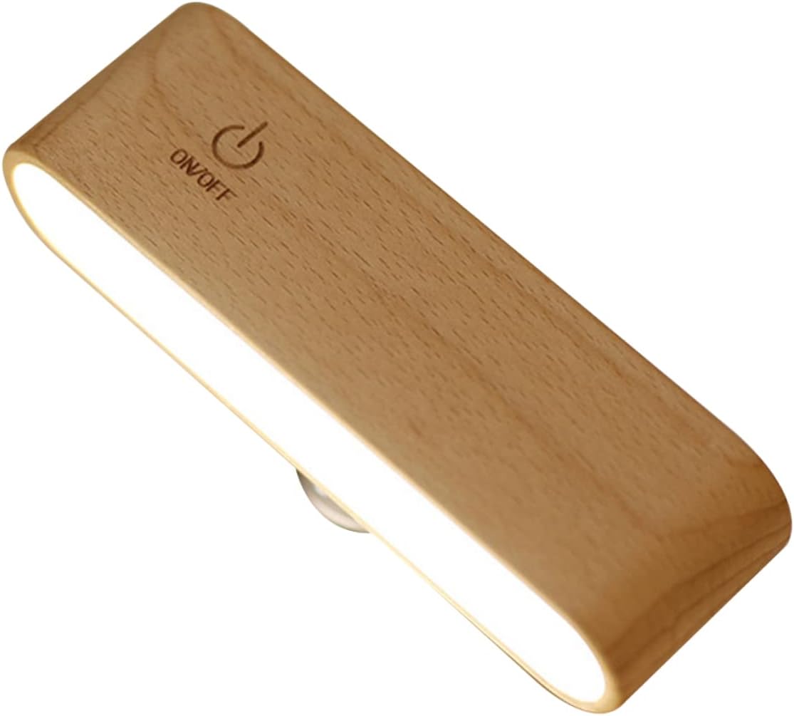 Cabilock 1set Rotatable Bedside Wall Lamp Rechargeable Battery Light for Reading Bed Eye-Caring Design for and Bedrooms