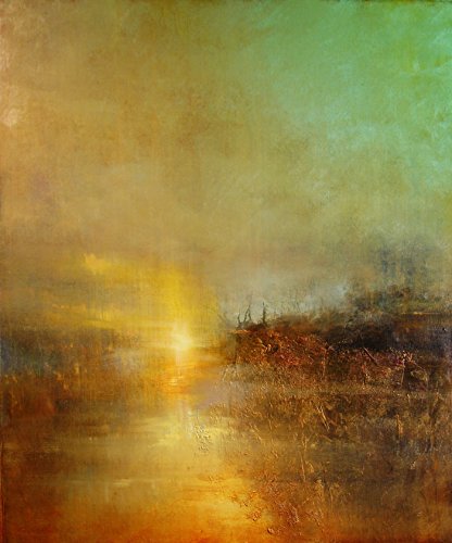 Sunset at Turners Cove William Turner, peinture abstraite coucher de soleil poétique 50x70