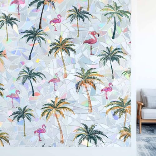 Película Decorativa de Vidrio con Efecto 3D de Plantas Tropicales miniatura 2