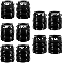 CANIPHA 10Pcs Gear Shift Knob Adapter Kit, Universal Aluminum Alloy M10x1.25 M12 M14 Thread Adapter, Quick Install Secure Fit on Shifter Knobs and Car Accessories