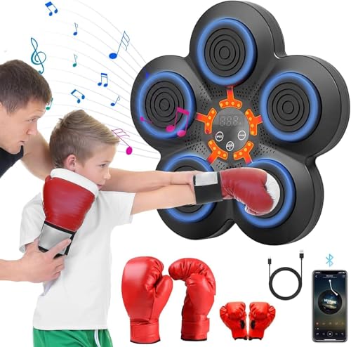 La mejor comparación de Niño en Boxer para comprar online. 43 Máquina de Boxeo con Música Bluetooth Inteligente,Equipo de Boxeo de Música Montado En La Pared,Máquina de Boxeo de Pared con Guantes de Boxeo Grandes y Pequeños,Apta para...