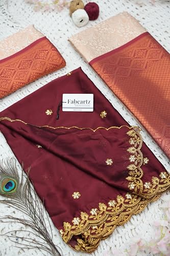 Image of Fabcartz South Indian Half and Half Saree For Women
