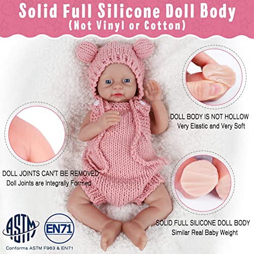 Vollence 18 Inch Full Silicone Baby Doll That Look Real,Not Vinyl Material Dolls,Real Full Body Silicone Baby Dolls,Realistic Baby Dolls, Lifelike Silicone Baby Doll - Girl #TOP2