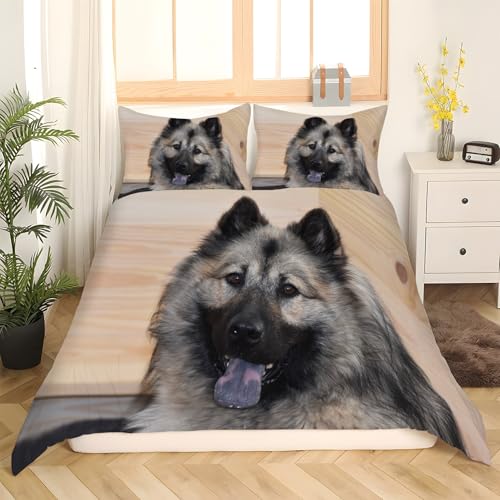 Housse de couette 240 x 260 Chien en microfibre douce et résistante avec fermeture éclair - 3