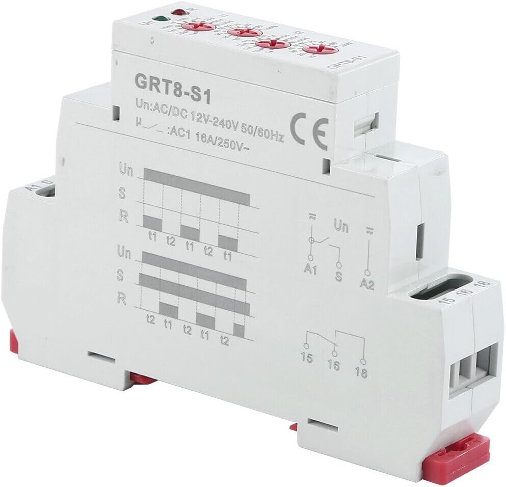 GRT8-S1 ON/Off Repeat Cycle Relay Asymmetric Cycle Timer Relay AC/DC12-240V
