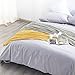 NTBAY 100% Pure Cotton Cable Knit Throw Blanket, Super Soft Warm 51x67 Knitted Throw Blanket for Couch, Sofa, Chair, Bed - Extra Cozy, Machine Washable, Comfortable Home Decor, Silver Grey