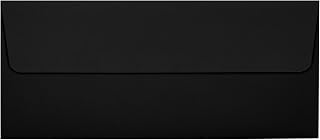 LUXPaper #10 Business Envelopes | Peel & Press | 4 1/8" x 9 1/2" | Midnight Black | 80lb. Text | 50 Qty