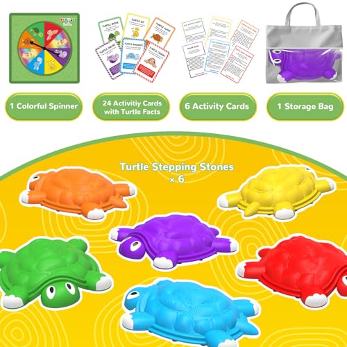 image for ABERLLS Stepping Stones for Kids 3 4 5 6 7 Year Old, Toddlers Turtle B