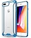 iPhone 7 Plus Case, POETIC Affinity Series Premium Thin/No Bulk/Slim Fit/Clear/Dual material Protective Bumper Case for Apple iPhone 7 Plus (2016) Blue/Clear