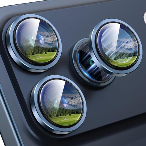 Image of for iPhone 17 Pro / 17 Pro Max Camera Lens Protector Original Individual Lens Screen Protector | 9H Hardness, Scratch-Resistant, Case Friendly (Deep Blue)