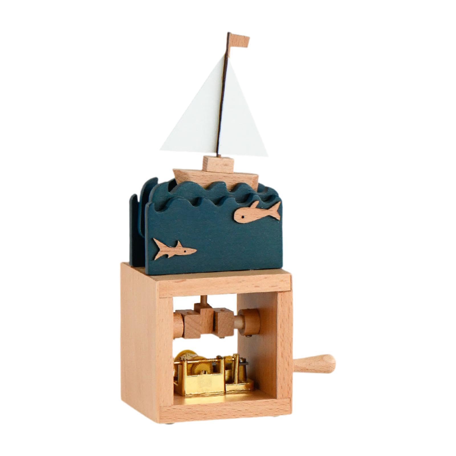 Caja de música Navidad o cumpleaños. Ideal para niños. Melodías Que despiertan alegría. Caja de música de para Madera, Bote