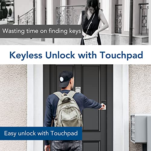Wifi Smart Lock, Keyless Entry Door Lock With Touchscreen Keypad, Remotely Control, Easy To Install, Wi-Fi & Bluetooth Electronic Deadbolt Works With Alexa, Security Deadbolt Lock Idea For Front Door #TOP3