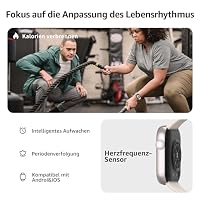Smartwatch Damen Herren, 1,85" HD Touch Fitnessuhr mit Telefonfunktion, 140+Sportmodi Smart Watch Fitness Tracker mit Pulsmesser Schlafmonitor Schrittzähler, IP68 Wasserdicht Sportuhr iOS Starlight – Ansicht 5